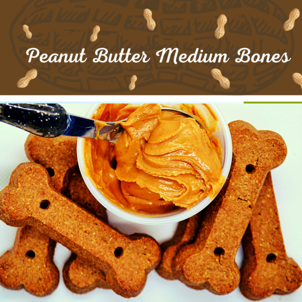 Peanut Butter Bones Dog Treats - Medium